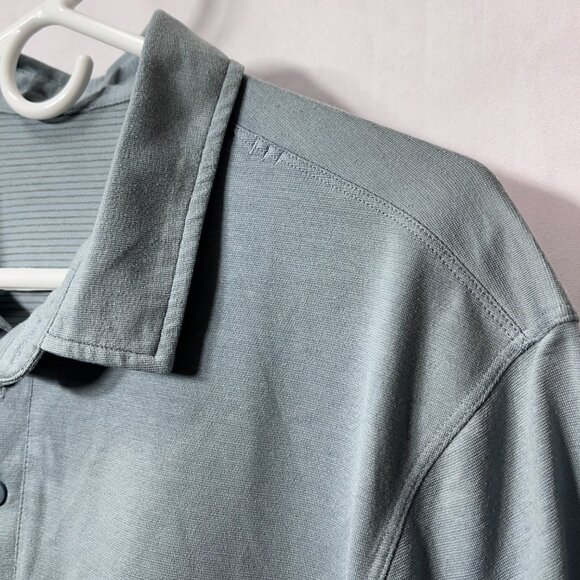Lululemon Men's‎ Super Soft Polo Slate Green Sz L - Picture 2 of 6